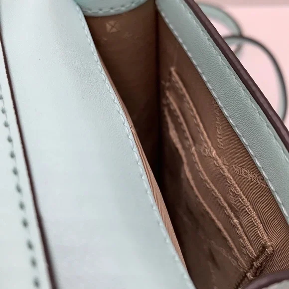 MICHAEL KORS CARMEN SMALL NORTH SOUTH XBODY FAIR AQUA SIGNATURE COLOR - Picture 12 of 16